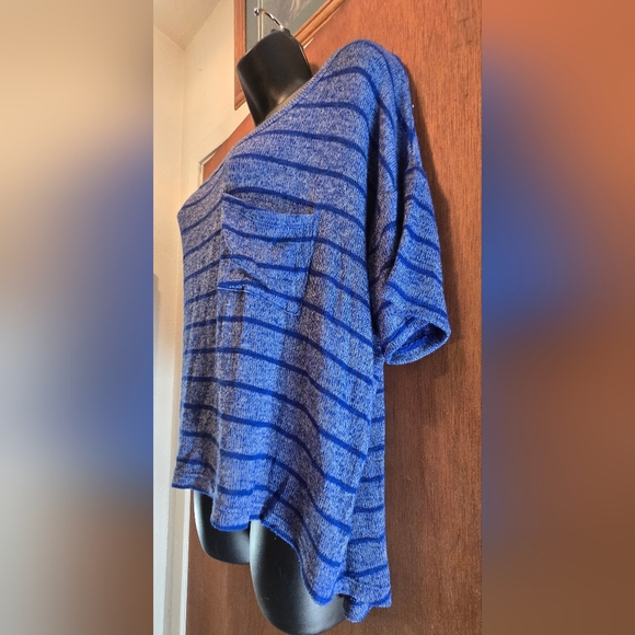 Mossimo Supply Co. Blue Striped Short Sleeve Tee SzM NWT - Picture 2 of 6